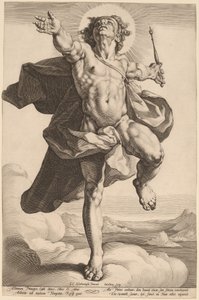 Apolo como Sol de Jacob Matham, after Cornelis Cornelisz van Haarlem