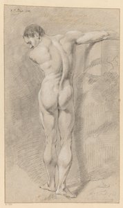 Nu masculino em pé, visto por trás (1º prémio 1768) de Jacob Maurer