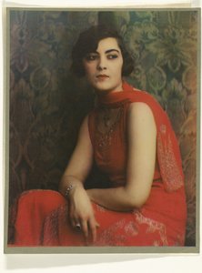 Retrato de uma mulher em um vestido vermelho de Jacob Merkelbach