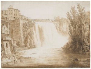 A Cascata Grande de Isola del Liri, 1793 de Jacob Philippe Hackert
