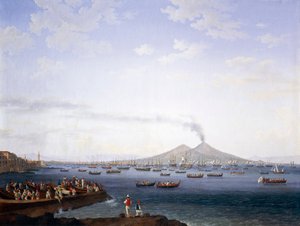 O regresso da Frota da Argélia à Baía de Nápoles de Jacob Philippe Hackert