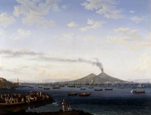 O regresso da frota da Argélia à Baía de Nápoles de Jacob Philippe Hackert
