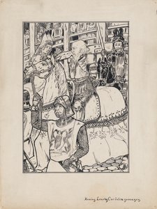 Ilustração de design para Rei Lear de Shakespeare: Rei Lear e Cordelia capturados de Jacob Pieter van den Bosch