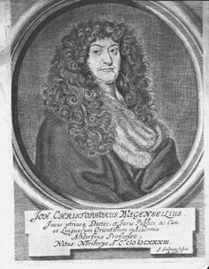 Retrato de Johann Christoph Wagenseil 1633-1705, final do séc. de Jacob Sandrart von