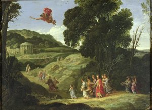 Mercúrio e Herse, c.1605-08 de Jacob Symonsz Pynas or Pinas