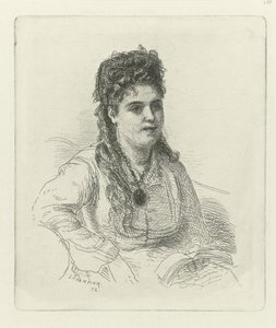 Mulher jovem com medalhão de Jacob Taanman