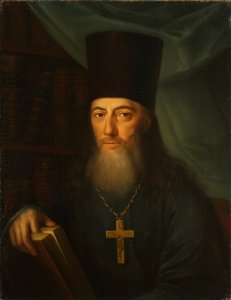 Retrato do escritor Ioann Ioannovich Krasovsky 1746-1811, 1819 de Jacob Zalessky