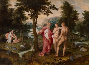 O Jardim do Éden (óleo sobre painel)