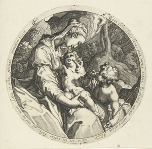 Maria com Cristo menino e João Batista