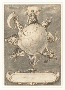 Desenho para a última impressão da série Omnium rerum vicissitudo est de Jacob de Gheyn (II)