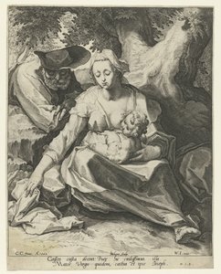 Descansar no voo para o Egipto de Jacob de Gheyn (II)