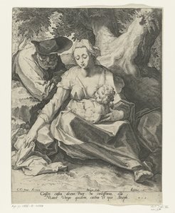 Descanse na fuga para o Egito de Jacob de Gheyn (II)