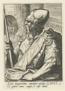 Ancestral Gad Os ancestrais de Israel (título da série) Os Doze Filhos de Jacó (título da série) de Jacob de Gheyn (II)