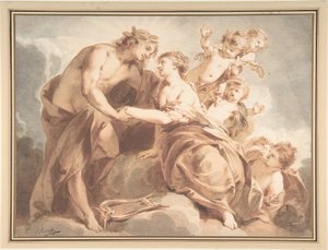 Apolo e Tétis de Jacob de Wit