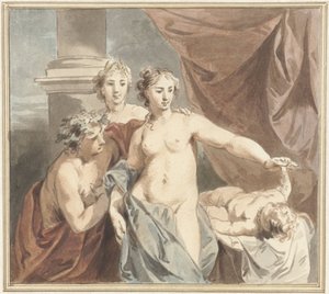 Ceres, Vénus, Bacchus e Amor adormecido de Jacob de Wit