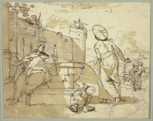 Cristo e a Mulher de Samaria de Jacob de Wit