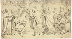 Druidas a cortar o azevinho de Jacob de Wit