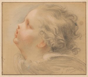 Cabeça de um querubim, à esquerda de Jacob de Wit