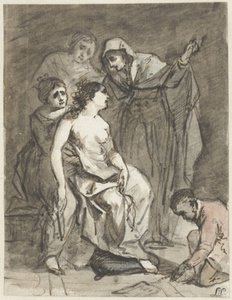 Esboço de uma Madalena penitente (?) de Jacob de Wit