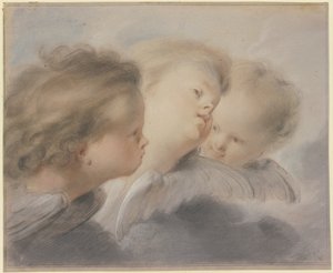Três cabeças de anjo de Jacob de Wit