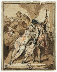 Vênus tentando reter Adonis de Jacob de Wit