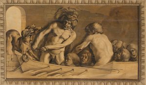 Hércules Obtém Cerberus do Submundo (Caronte, o Barqueiro do Estige)