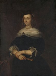 Retrato de uma Mulher, pensada para ser Lucretia Boudaen (1616-1663), Esposa de Jean Ortt e Segunda Esposa de Christoffel van Gangelt de Jacob van Loo (copy after)