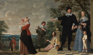 Retrato de uma Família Bruges (óleo sobre tela)