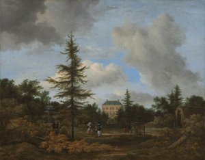 Casa de campo em um parque de Jacob van Ruisdael