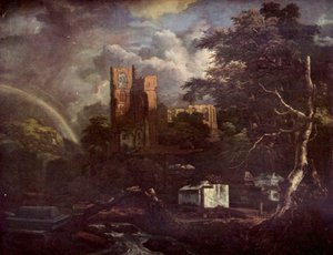 Espanhol:  El cementerio judío O cemitério judeu de Jacob van Ruisdael