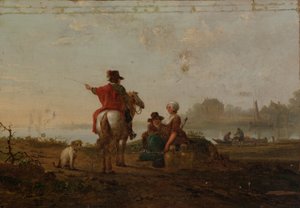Paisagem holandesa com figuras