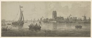 Vista de Dordrecht a partir do sudoeste de Jacob van Strij