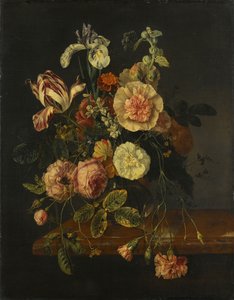 Natureza morta com flores de Jacob van Walscapelle (attributed to)