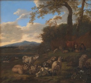 O rebanho de ovelhas de Jacob van der Does d.Æ.