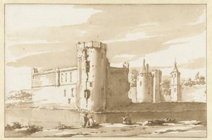 Vista do Castelo de St Aldegonde em West Souburg de Jacob van der Ulft (attributed to)