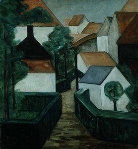 Composição 5, paisagem com uma estrada de Jacoba van Heemskerck