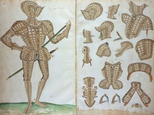 Terno de Armadura para Sir Henry Lee, de &39;An Elizabethan Armourer&39;s Album&39;