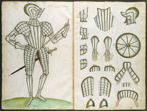 Terno de armadura para Sir Henry Lee de &39;An Elizabethan Armourer&39;s Album&39;