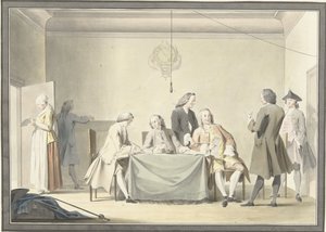 Sessão de Comissários para receber o Presente Liberal, ou 50th penny, 12 de Setembro de 1747 de Jacobus Buys (signed by artist)