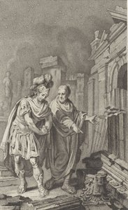 Scipio Aemilianus diante das ruínas de Cartago na companhia de Políbio, 1797.