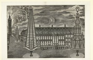 Iluminação e fogo-de-artifício em Gand, 1717