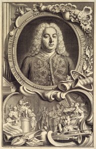 Retrato de G. F. Handel, inscrito com o título, 