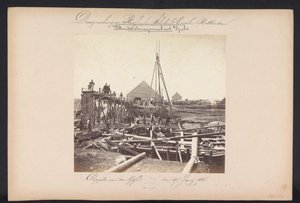Abaixo da Estação de Bombeamento a Vapor com Vijzels / Capelle aan den IJssel den 15 de junho de 1868 (título no objeto) Recuperação dos Lagos em Schieland leste de Rotterdam (título da série no objeto)