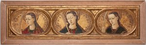 Três mártires virgens (pintura em painel de madeira)