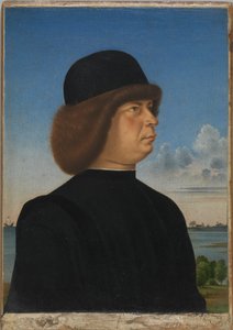 Retrato de Alvise Contarini(); (verso) Um Roebuck amarrado