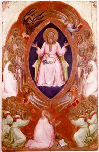 Painel central do Políptico do Apocalipse: a Visão de São João Evangelista. Detrempe sobre madeira de Jacobello Alberegno (1367-1397 aprox.) 1360-1390. Gallerie dell