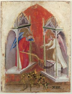 A Colheita Celestial (tempera no painel) de Jacopo Alberegno