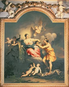 Juno Recebe a Cabeça de Argus (petróleo) de Jacopo Amigoni