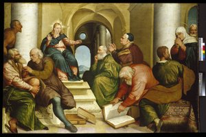 Cristo entre os doutores, século XVI de Jacopo Bassano