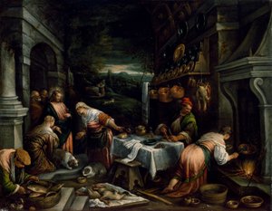 Cristo em casa de Maria, Marta e Lázaro de Jacopo Bassano